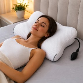Perna cervicala ortopedica CERVI-SAN Ortho, inaltime reglabila, memory foam, husa lavabila