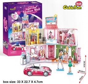 PUZZLE 3D + STICKERE MALL 157 PIESE - CUBICFUN (CUE1617H)