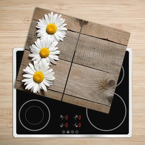 Tocator din sticla lemn daisies