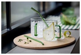 Paie de băut cu perie de curățare 4 buc. din sticlă – Lyngby Glas