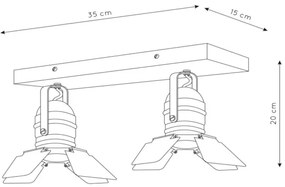 Spot Lucide 17997/02/66 PICTO 2xGU10/35W/230V roz