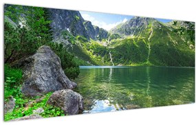 Tablou cu lac în munții Tatra (120x50 cm)