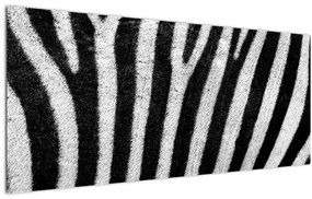 Tablou cu piele de zebră (120x50 cm)
