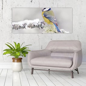 Tablou - Tit albastru în pădure (120x50 cm)