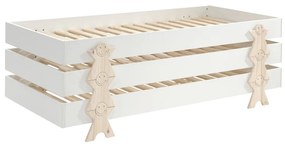 Set MODULO format din 3 Pat copii MODULO (90 x 200 cm) cu picioare Pat copii în formă de zâmbet.