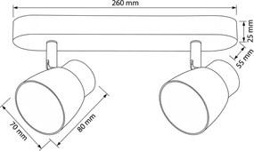 Brilagi - Spot LED RGBW dimmabil NUGGET, 2x GU10/6W/230V, negru/auriu
