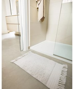 Covoraș din bumbac pentru baie Kave Home Nilce, 40 x 60 cm, alb