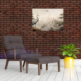 Tablou pe sticlă - Desen animat peisaj (70x50 cm)