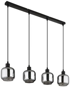 Lustra cu 4 pendule sticla fumurie XIA pentru bucatarie
