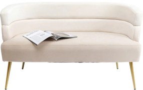 Canapea cu 2 locuri, crem-bej, Sandwich 125 cm