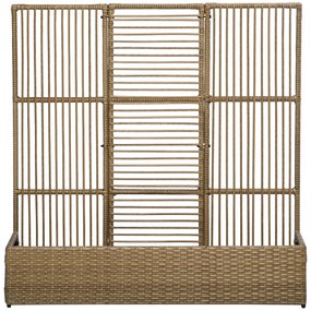 Outsunny Suport pentru plante cu treiis, coș rectangular inferior din rășină împletită și oțel dim. 103L x 29l x 103Î cm | Aosom Romania