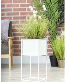 Suport pentru flori 50x24 cm, alb