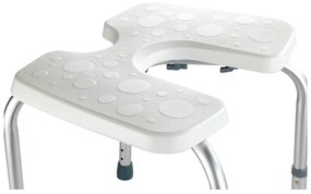 Scaun pentru duș Wenko Hygienic Stool White, 53 x 46 cm