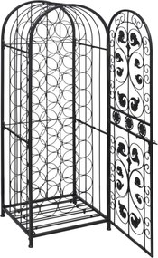 vidaXL Suport sticle de vin pentru 45 de sticle, metal