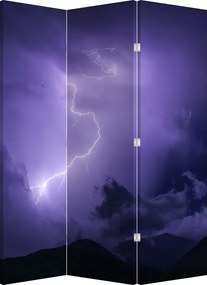 Paravan - Cerul violet - fulger (126x170 cm)