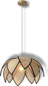 Osram - Pendul pe cablu DECOR RATTAN 1xE27/15W/230V Ø 48 cm bej/negru