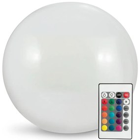Lampă LED RGBW solară BALL LED/1,2V d. 40 cm IP65 + telecomandă