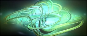 Tabloul cu abstracție verde (120x50 cm)