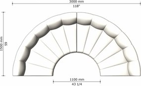 Modul canapea design LUX Lando corner, Catifea albastra