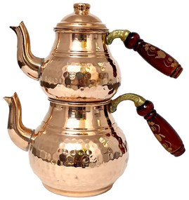 Ceainic turcesc dublu din cupru 550 ml + 850 ml CTR20