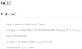 Lustra LED dimabila design circular MOTIF D-150cm