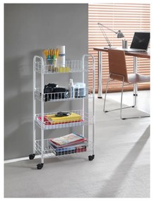 Raft mobil din metal alb 41x84 cm Pisa - Metaltex