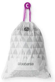 Saci de gunoi Brabantia PerfectFit Sort&Go/Silent/Touch N 1005487, Dimensiune C, 10-12 L, 40 buc, Alb