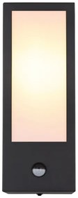 Aplică de exterior cu senzor GUNDULA 1xE27/60W/230V IP44 Globo 31980OS