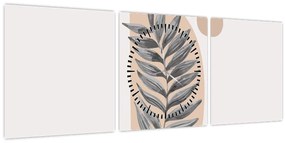 Tablou - Foaie ilustrată N⁰1 (cu ceas) (90x30 cm)