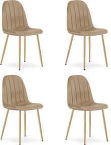 Scaun de masa PADVA VELVET, maro