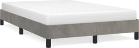 vidaXL Cadru de de pat fără saltea Gri deschis 120x190 cm catifea