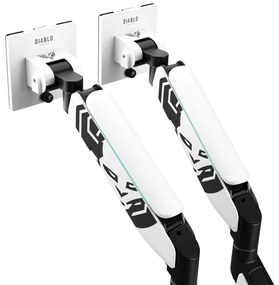 Suport dublu pentru monitoare de 49 de inchi, alb-negru X-Arm Dual RGB