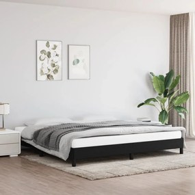 vidaXL Cadru de pat fără saltea, negru, 200x200 cm, textil