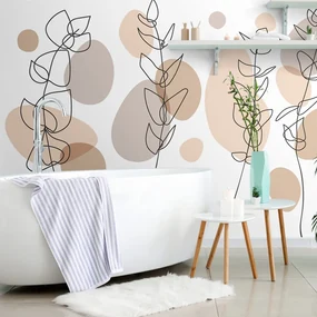 Tapet detaliul plantelor minimaliste
