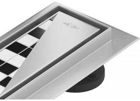 Mexen Flat 360° M13 scurgere liniară rotativă 2 în 1 70 cm, Crom - 1010070-40