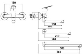Baterie de lavoar JIKA H3112E70042201 TALAS 15x20,1 cm crom lucios