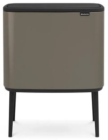 Coș de gunoi gri de reciclat/cu senzori de atingere din oțel 34 l Bo Touch Bin – Brabantia