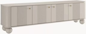 Dulap TV Vesper 4D 187 cm - cașmir / mânere aurii / picioare rotunde