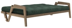 Canapea verde extensibilă cu tapițerie din catifea reiată 204 cm Grab - Karup Design