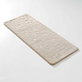 Covoraș de baie bej din material textil 50x120 cm Ricochet – douceur d'intérieur