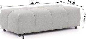 Taburet gri deschis Albane – Ropez