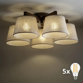 BRILAGI - lustru LED aplicat LATTE 5xE27/15W/230V pin/crem