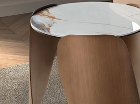 Masuta auxiliara design LUX Porcelain Marble 50cm