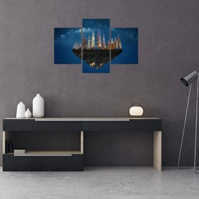 Tablou - Metropola plutind în spațiu (90x60 cm)