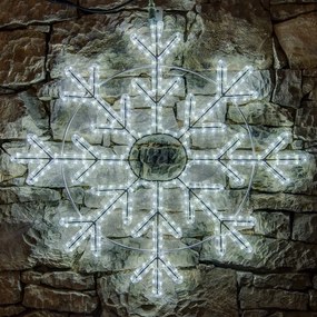 decoLED decorațiune LED - fulg de nea, 85 cm, alb rece