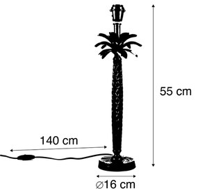 Lampă de masă Art Deco bronz cu negru fără abajur - Areka