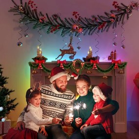 Banda LED Smart Govee RGBIC H618A3D1, 12 W, 5 m, 90 LED-uri, Wi-Fi, Bluetooth, Alexa, Control vocal si mobil, Alb