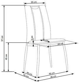 Scaun de bucaterie Lillian, bej/argintiu