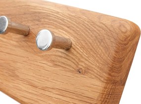 Cuier stejar masiv mic pentru chei Dotti, 5 × 10 × 25 cm