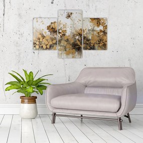 Tablou - pictură abstractă florală (90x60 cm)